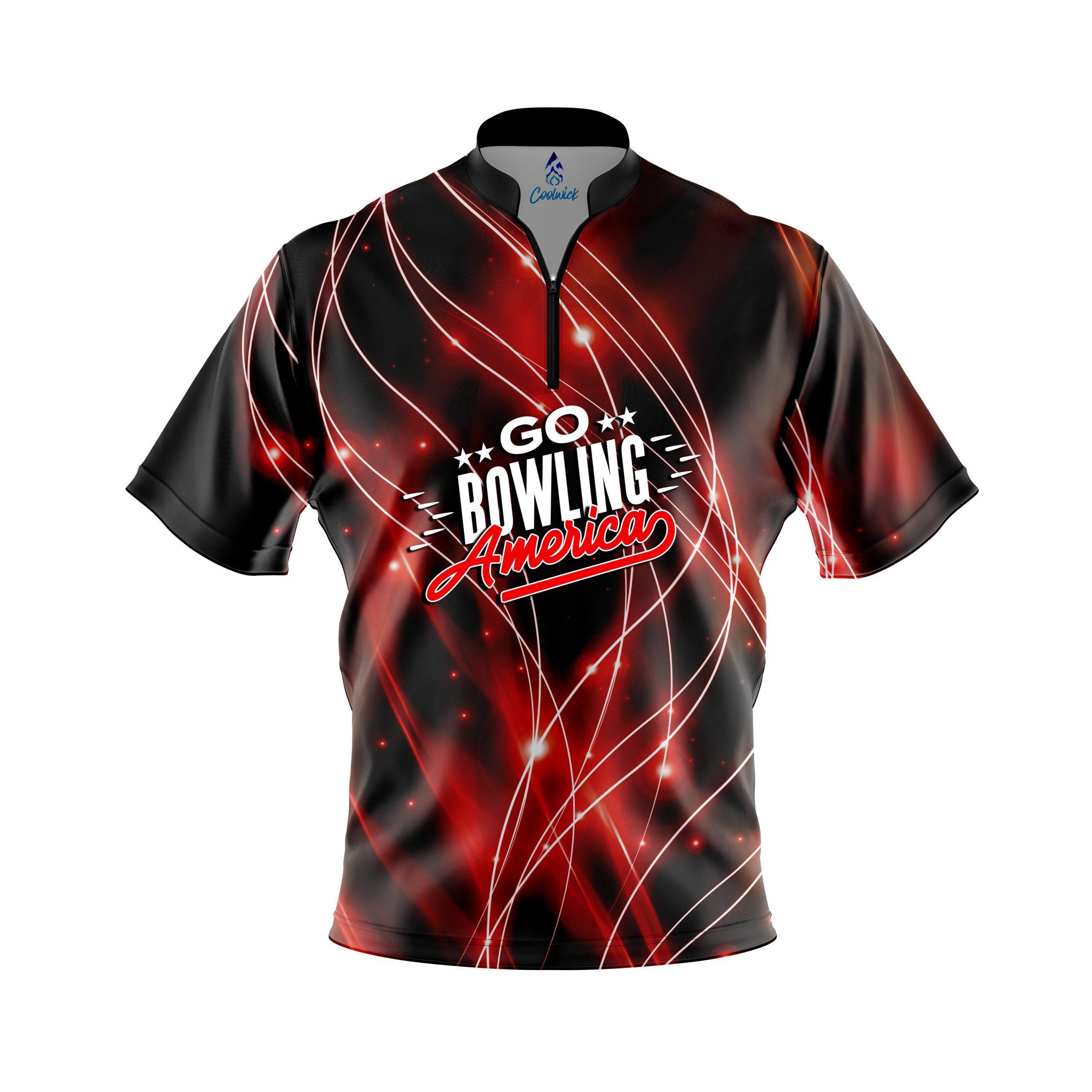 Go Bowling Official Red Spiral Waves 2023 League Bowling Jersey ...